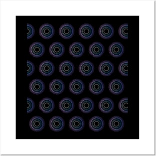 Guilloche Geometrical Pattern with black background Posters and Art